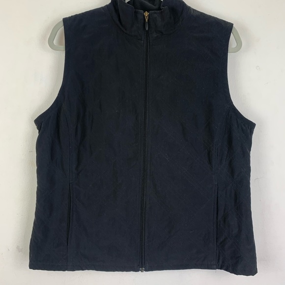Columbia Women’s Black Microfiber Zippered Vest Size L - Picture 4 of 10